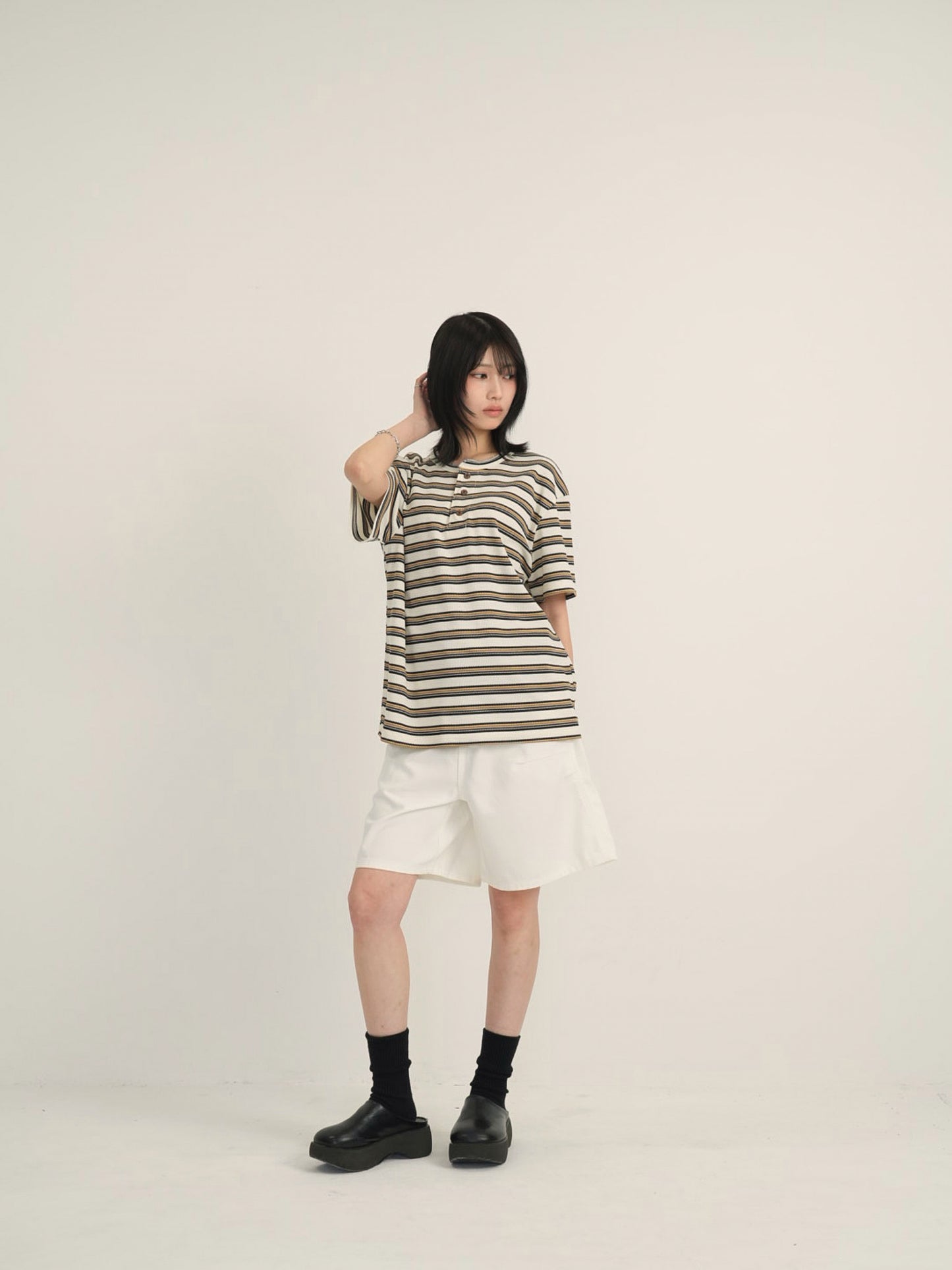 waist check cargo half pants