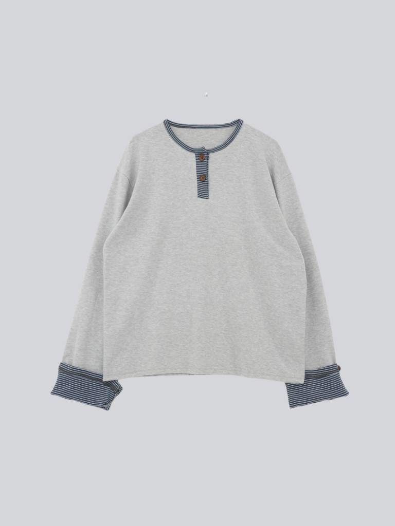 border henley long sleeve tee