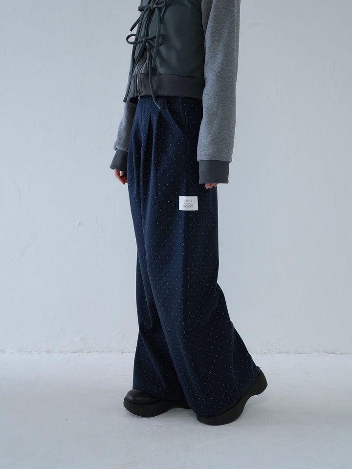 【 10月上旬発送予定 】dot pattern wide slacks