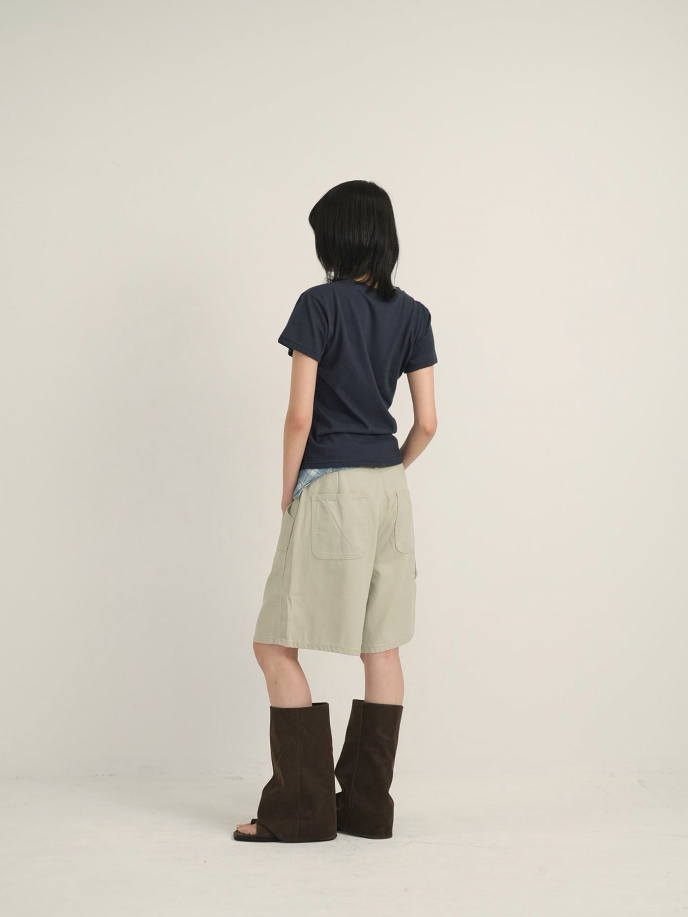 waist check cargo half pants