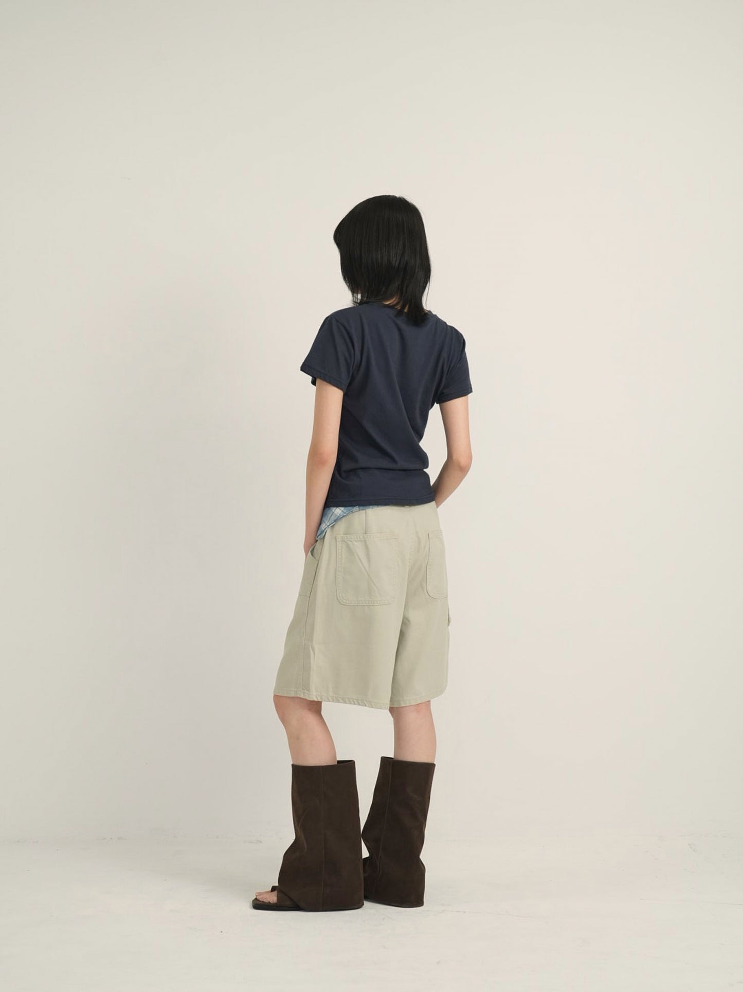 waist check cargo half pants