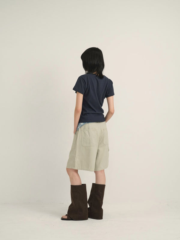 waist check cargo half pants