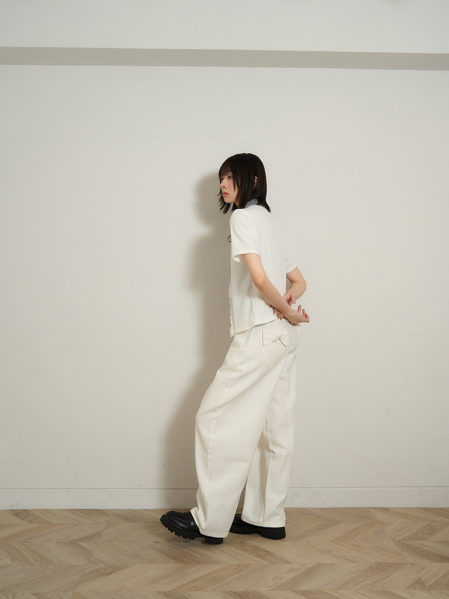 ribbon pocket pants