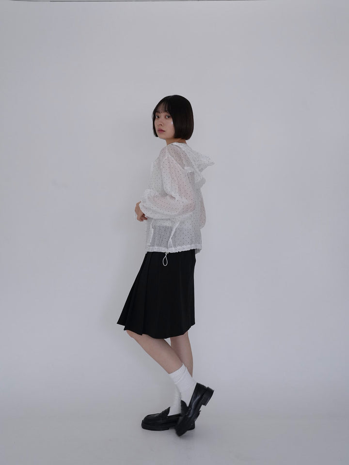 【8月26日発送予定】frill sheer hoodie