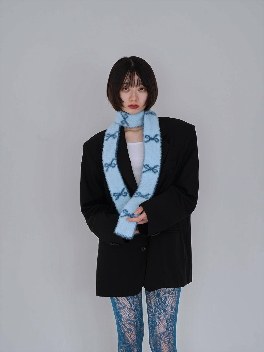ribbon fur scarf