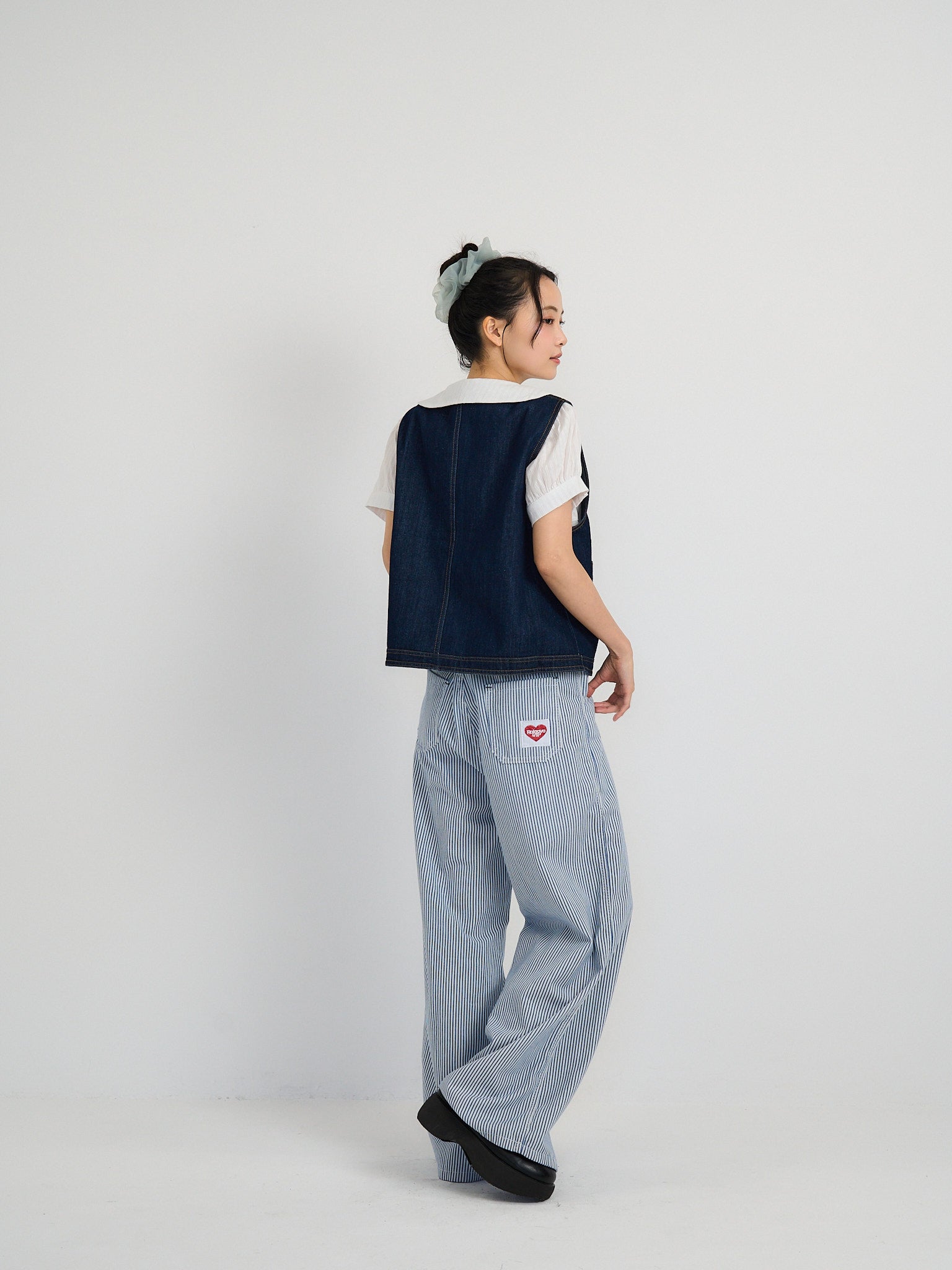 ストライプ ワイドパンツ｜大人カジュアル レディース Uenui