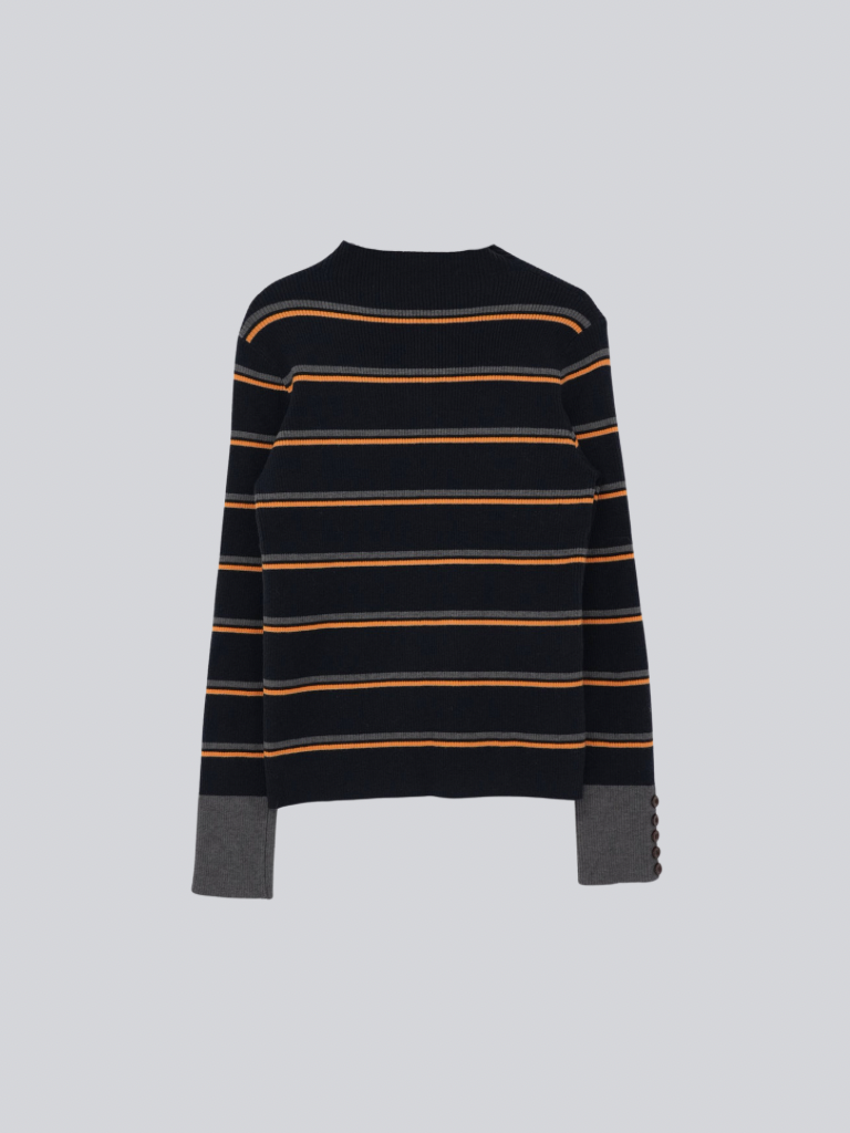 border rib knit  top