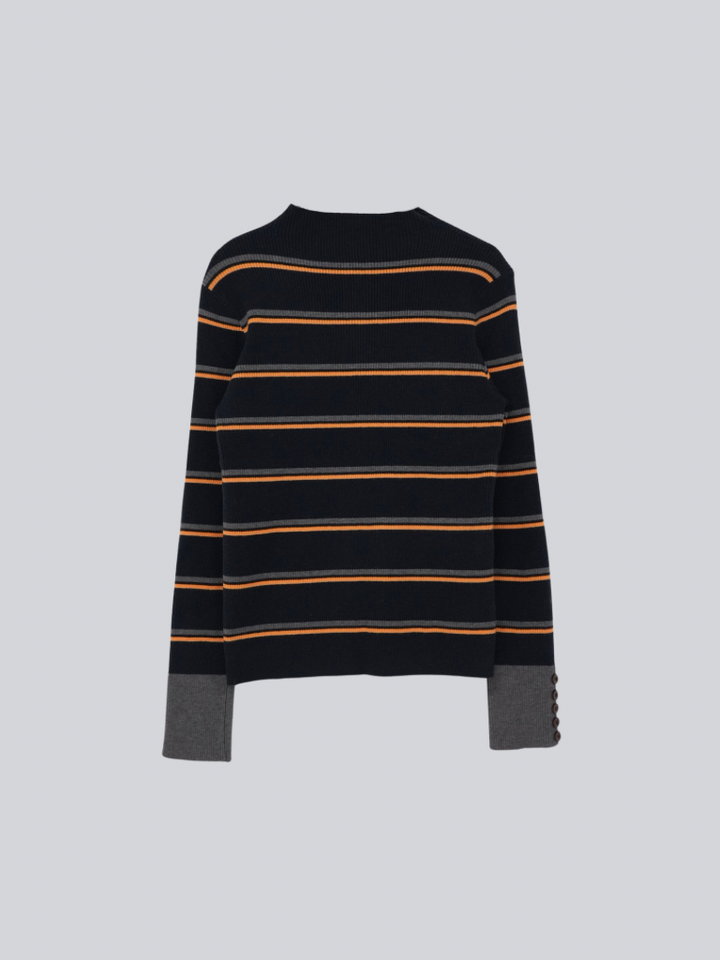 border rib knit  top