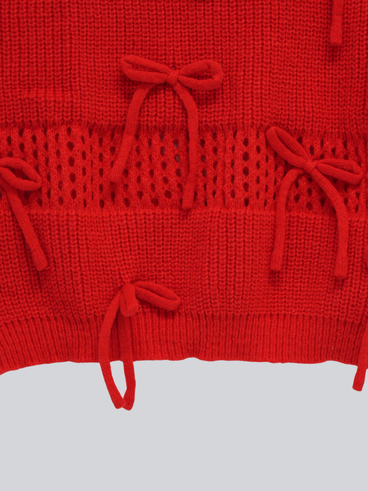 ribbon knit vest