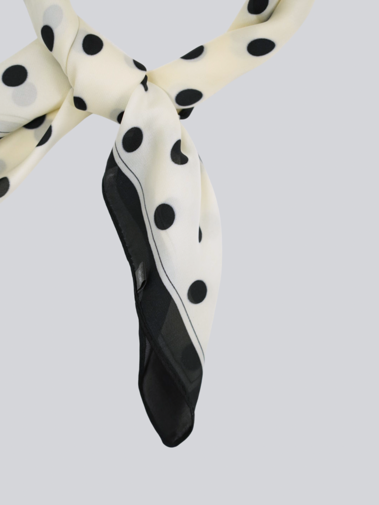 dot silk scarf