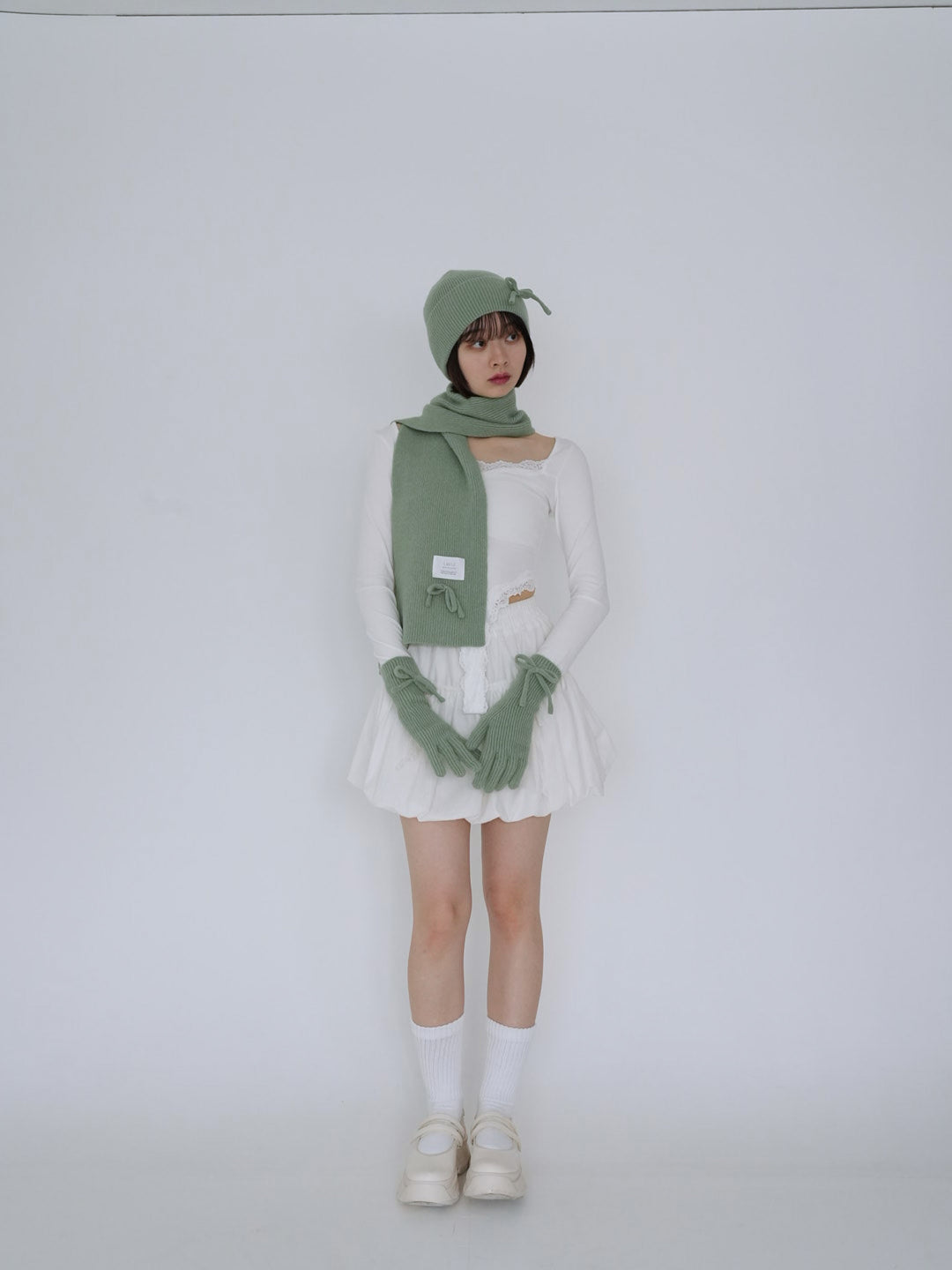 【8月26日発送予定】ribbon knit 3piece set