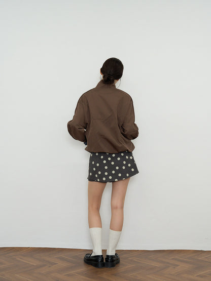stand collar blouson