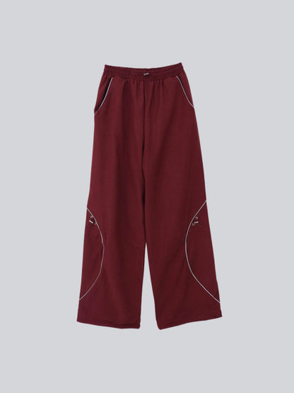 stitch line wide pants