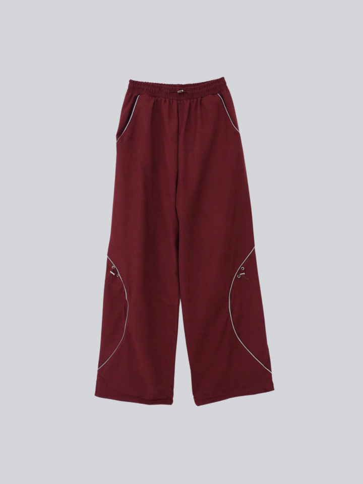 stitch line wide pants