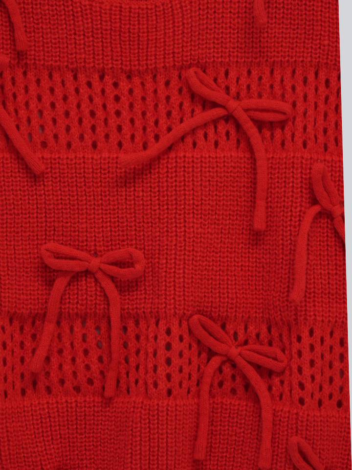 ribbon knit vest
