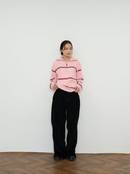 border half zip knit