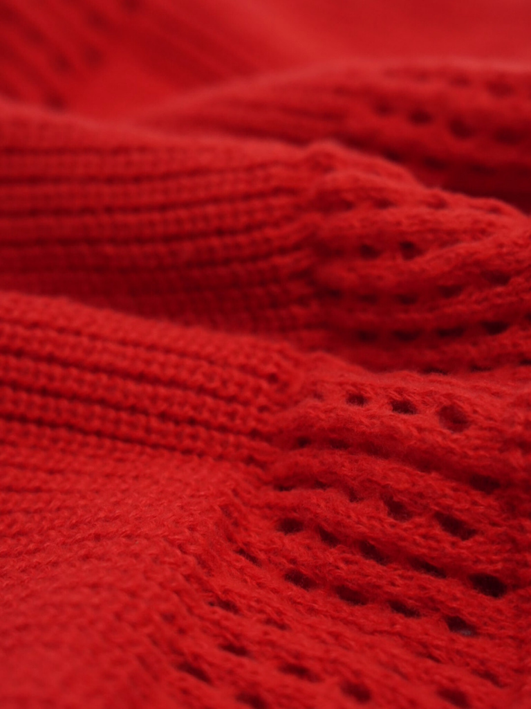 ribbon knit vest