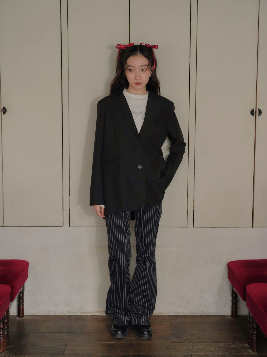 diagonal back slit jacket 【 11/6 19:00 発売予定 】