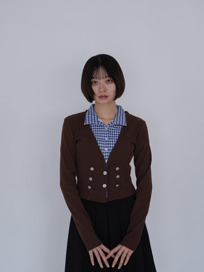 layered cropped jacket