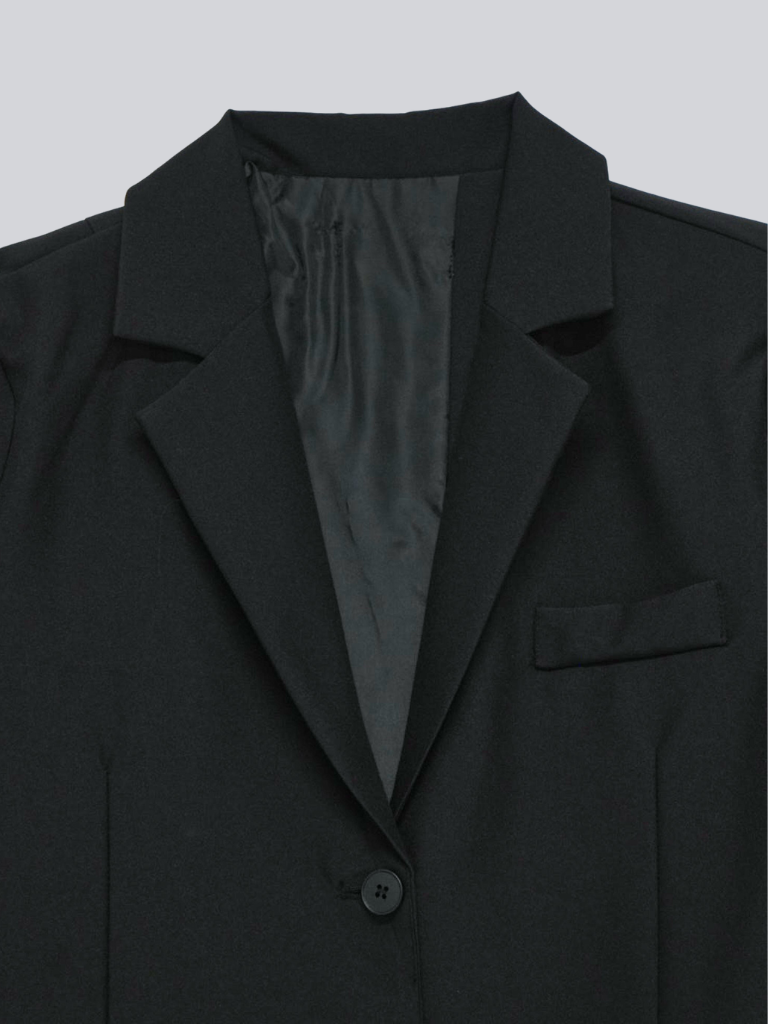 diagonal back slit jacket