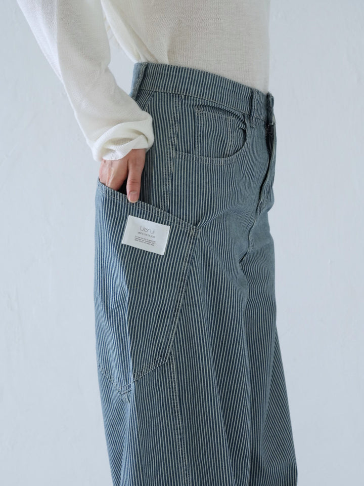 【 10月上旬発送予定 】hickory stripe wide pants