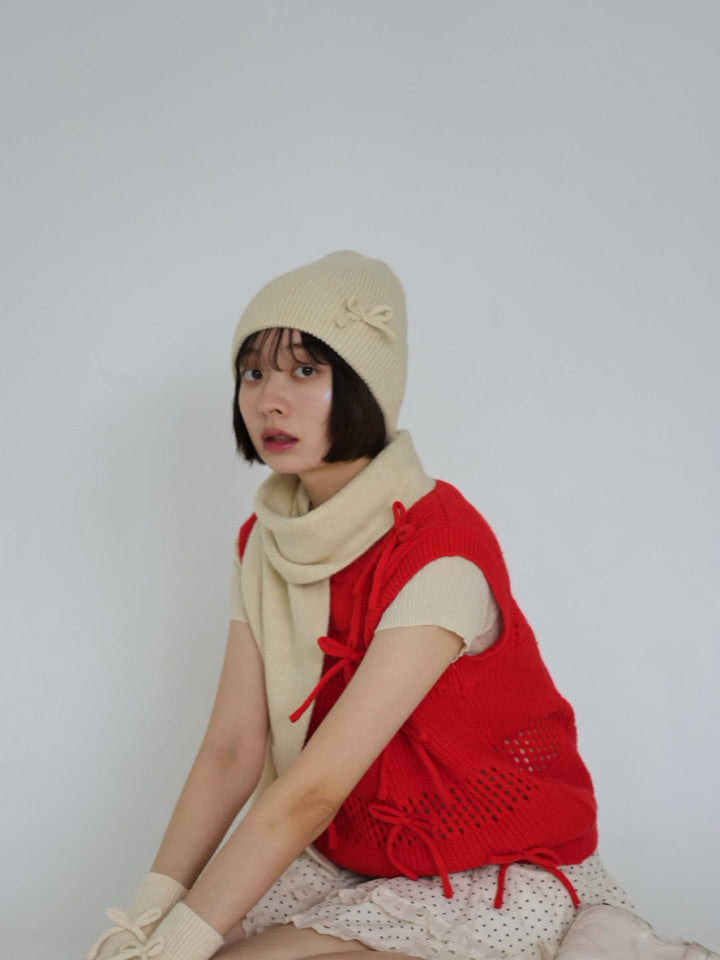 【8月26日発送予定】ribbon knit 3piece set