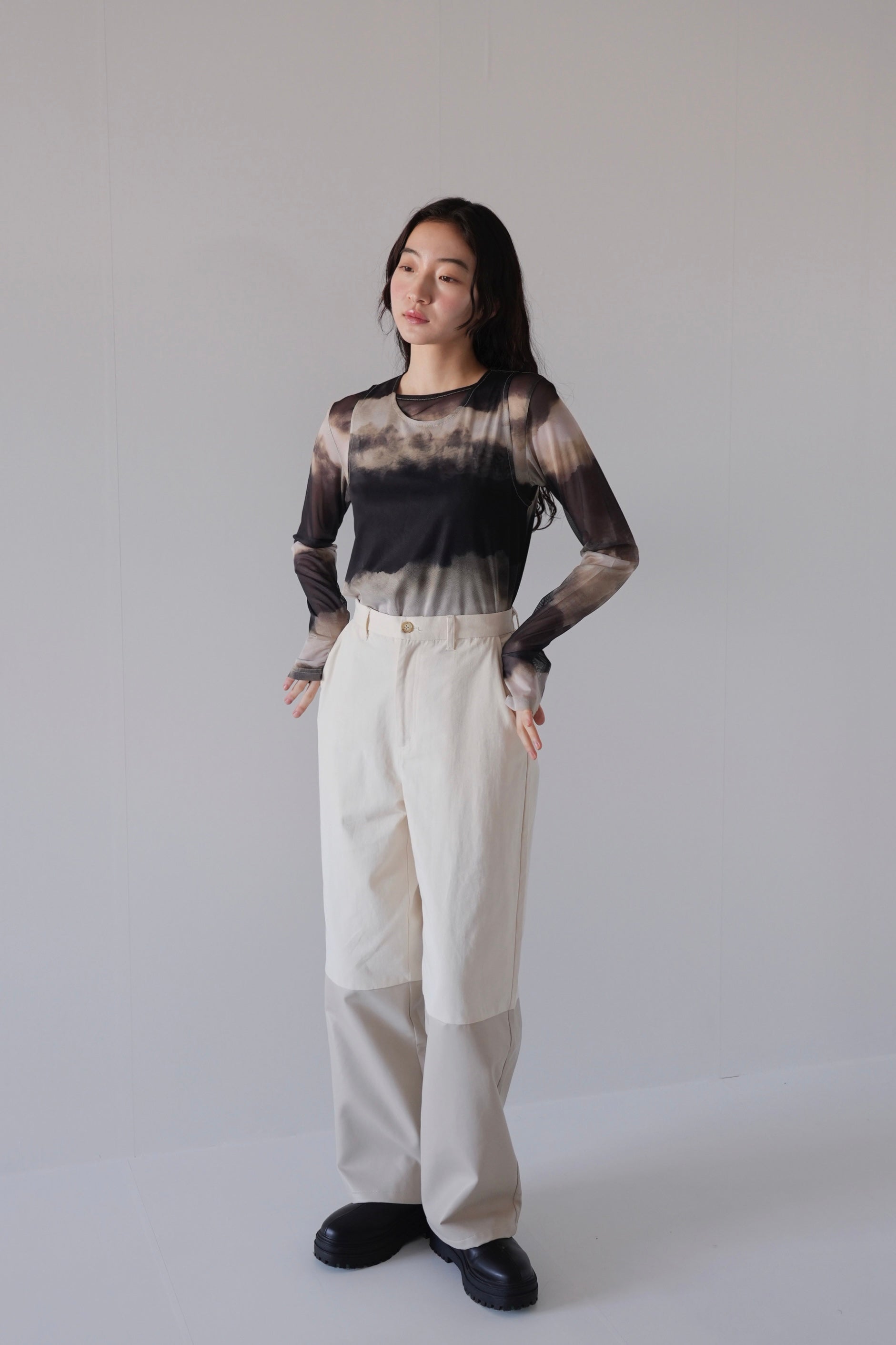 fake leather switching pants – Uenui
