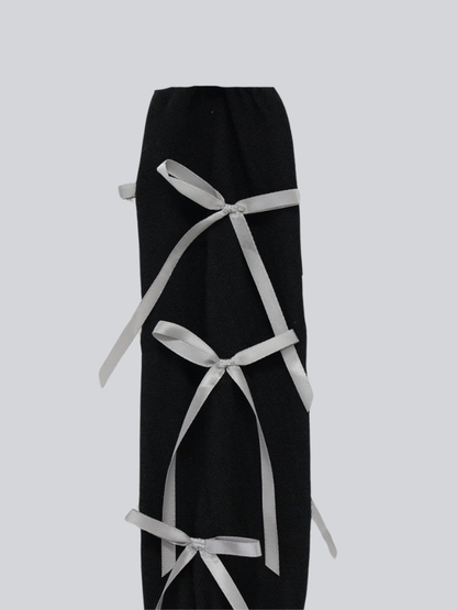 slouchy tie-up thigh socks