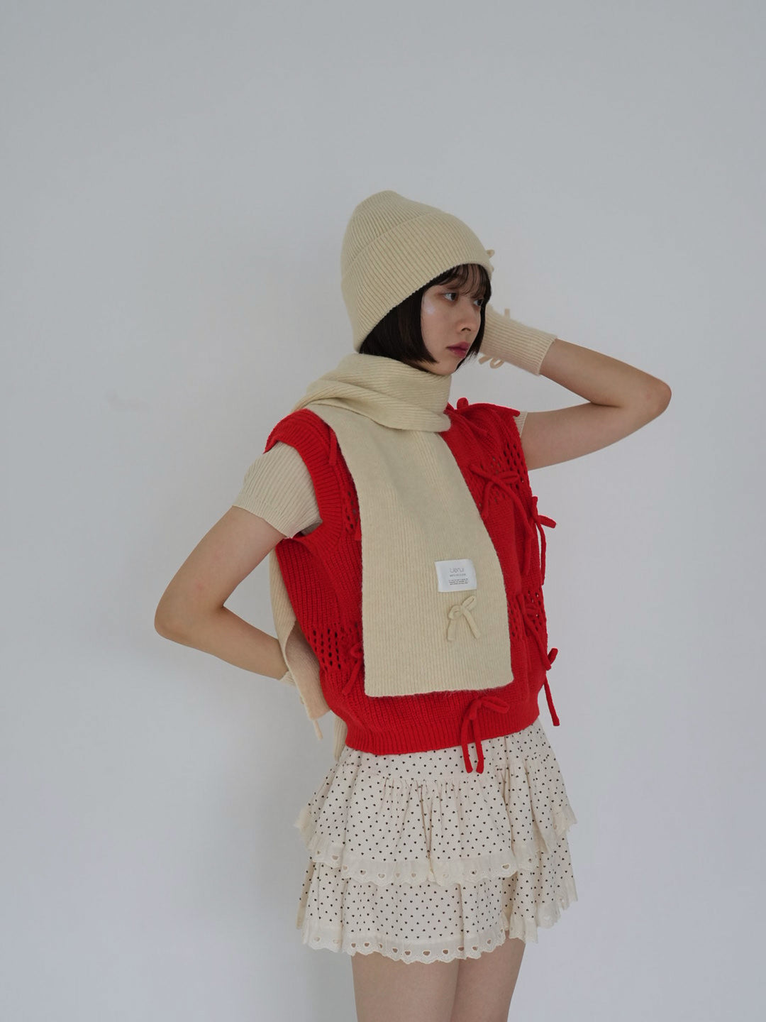 【8月26日発送予定】ribbon knit 3piece set