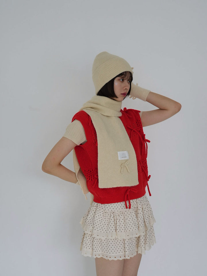 【8月26日発送予定】ribbon knit 3piece set