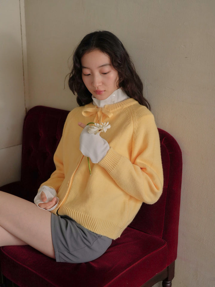 ribbon tie knit cardigan 【 11/6 19:00 発売予定 】