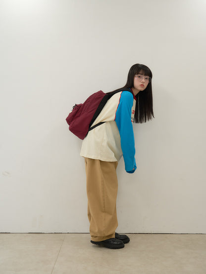 vintage raglan print long  tee