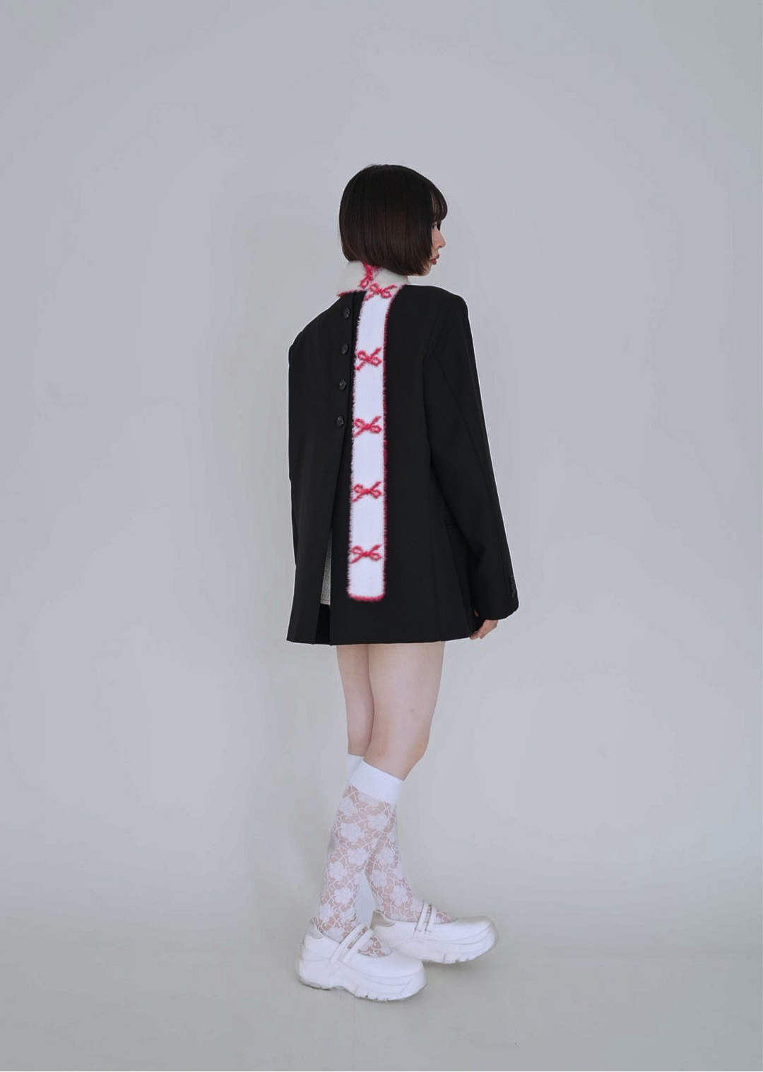 ribbon fur scarf
