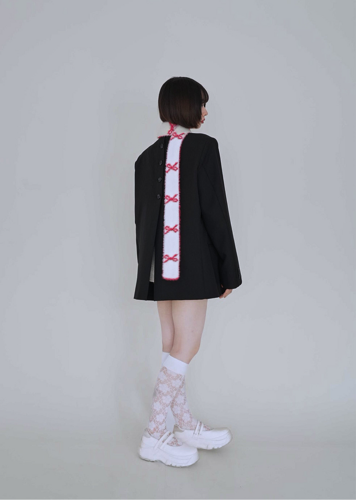 ribbon fur scarf