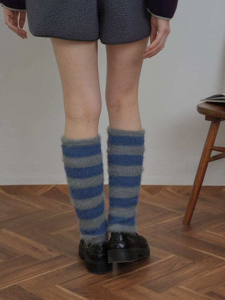 border knit leg warmer