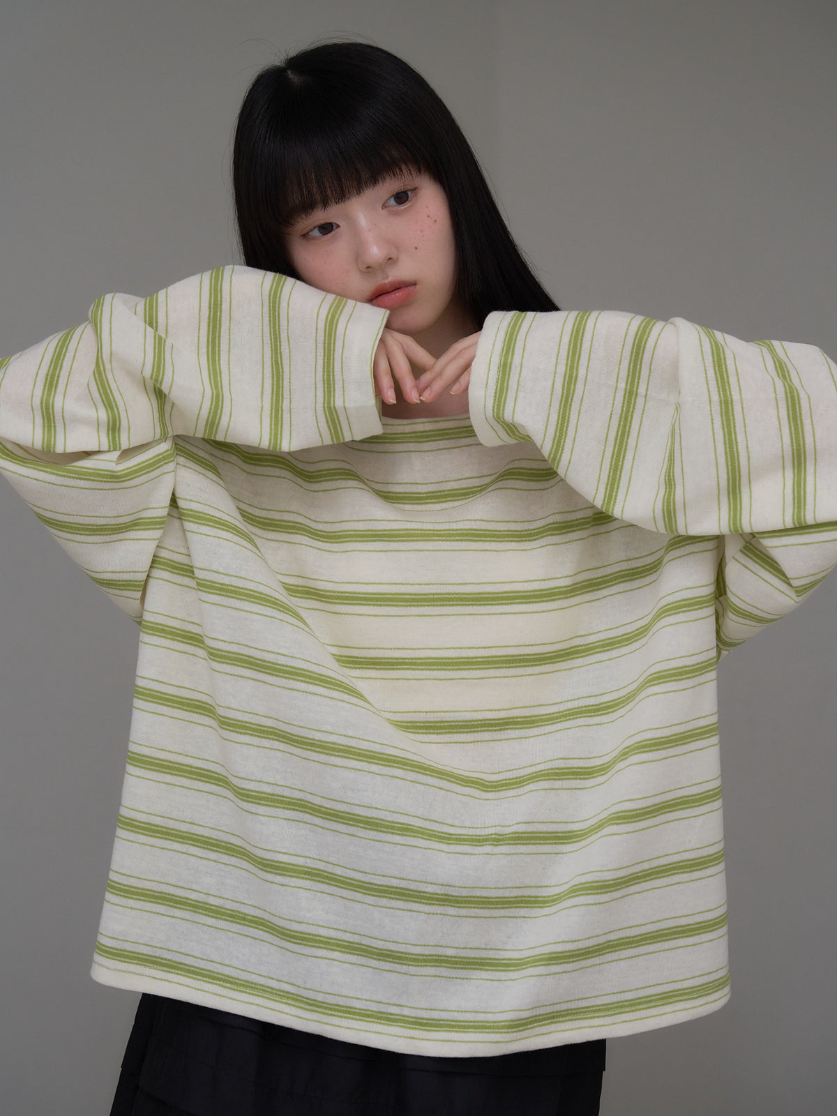 long sleeve border tee