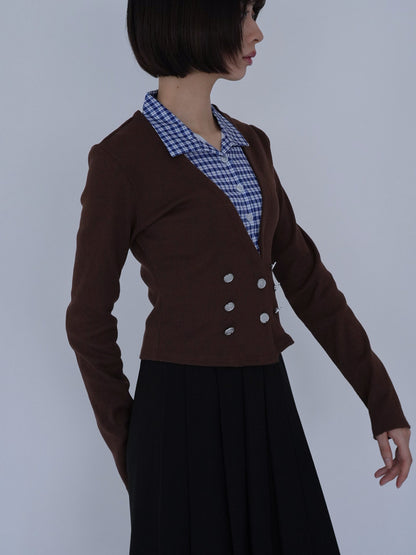 layered cropped jacket