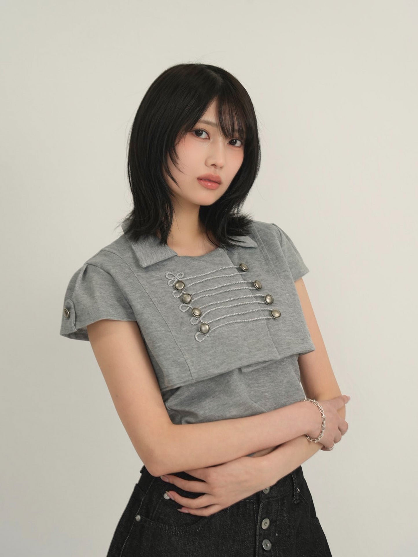 double button short jacket