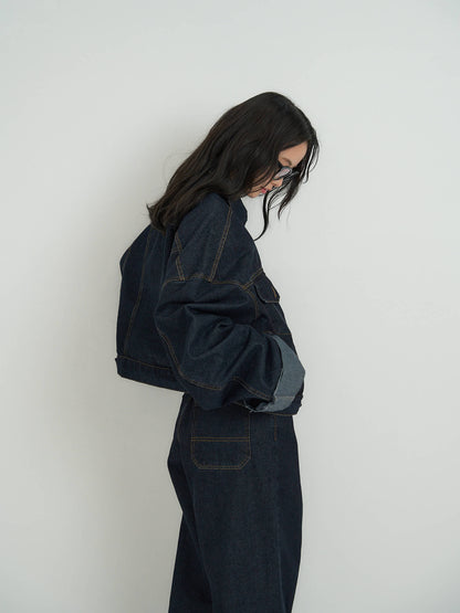 cropped denim jacket