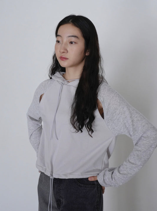 arm cut out hoodie