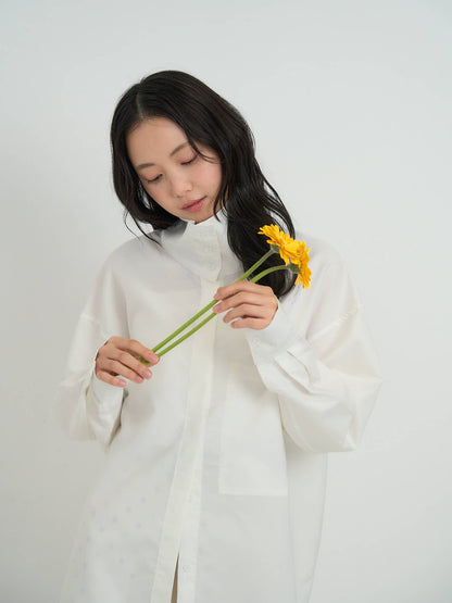 stand collar oversize shirt