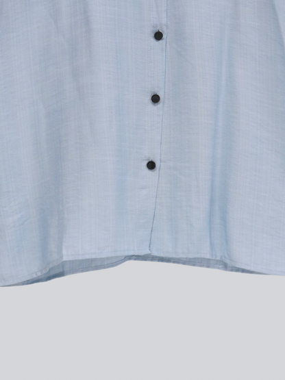 cotton linen stand collar shirt