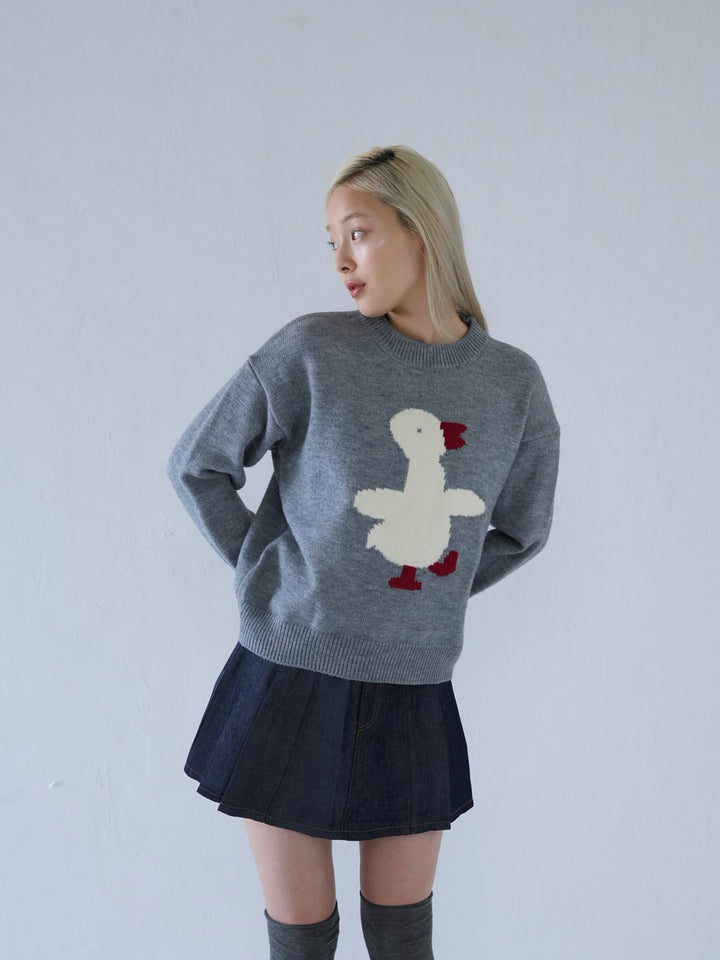 【 10月上旬発送予定 】duck knit sweater