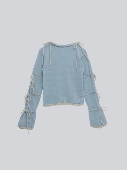 ribbon detail knit top