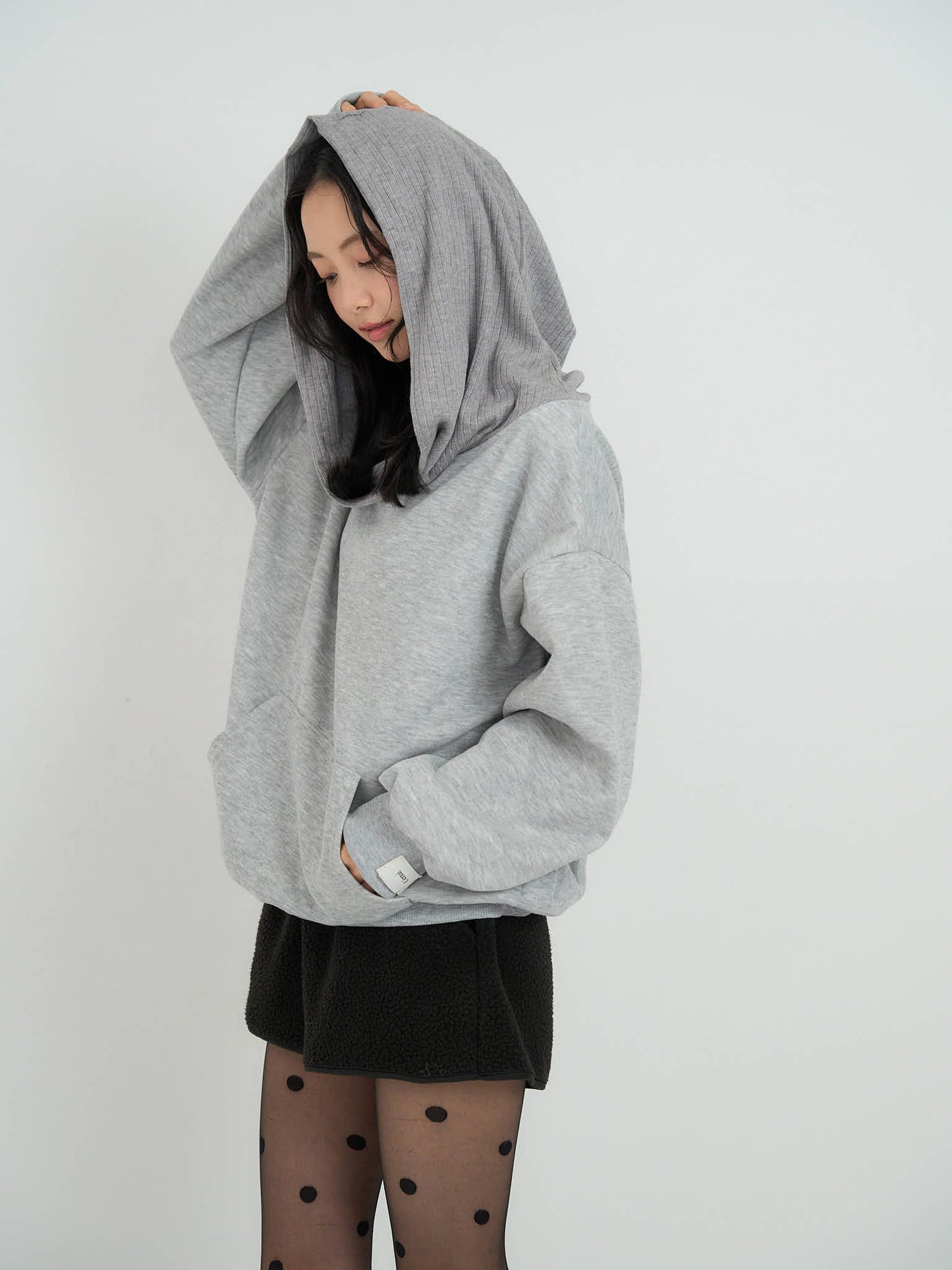 2way off shoulder sweat hoodie
