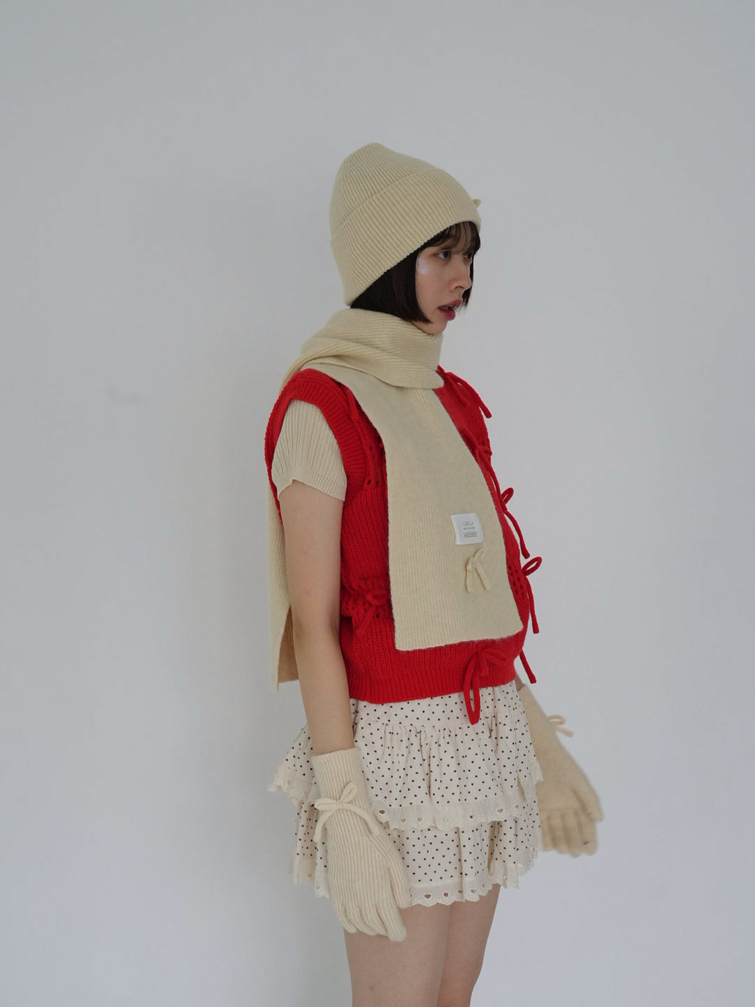 【8月26日発送予定】ribbon knit 3piece set