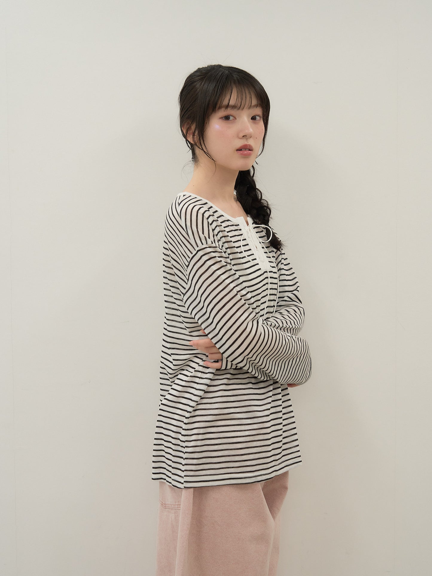 french border long sleeve knit