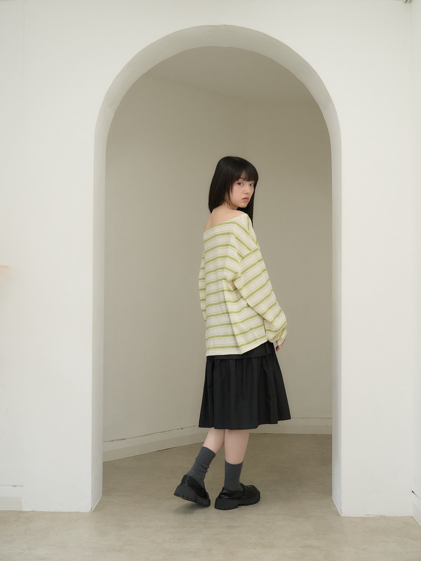 long sleeve border tee