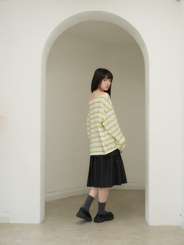 long sleeve border tee