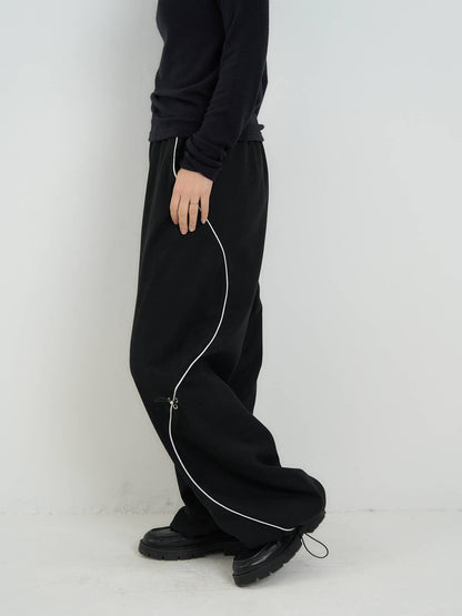 stitch line wide pants
